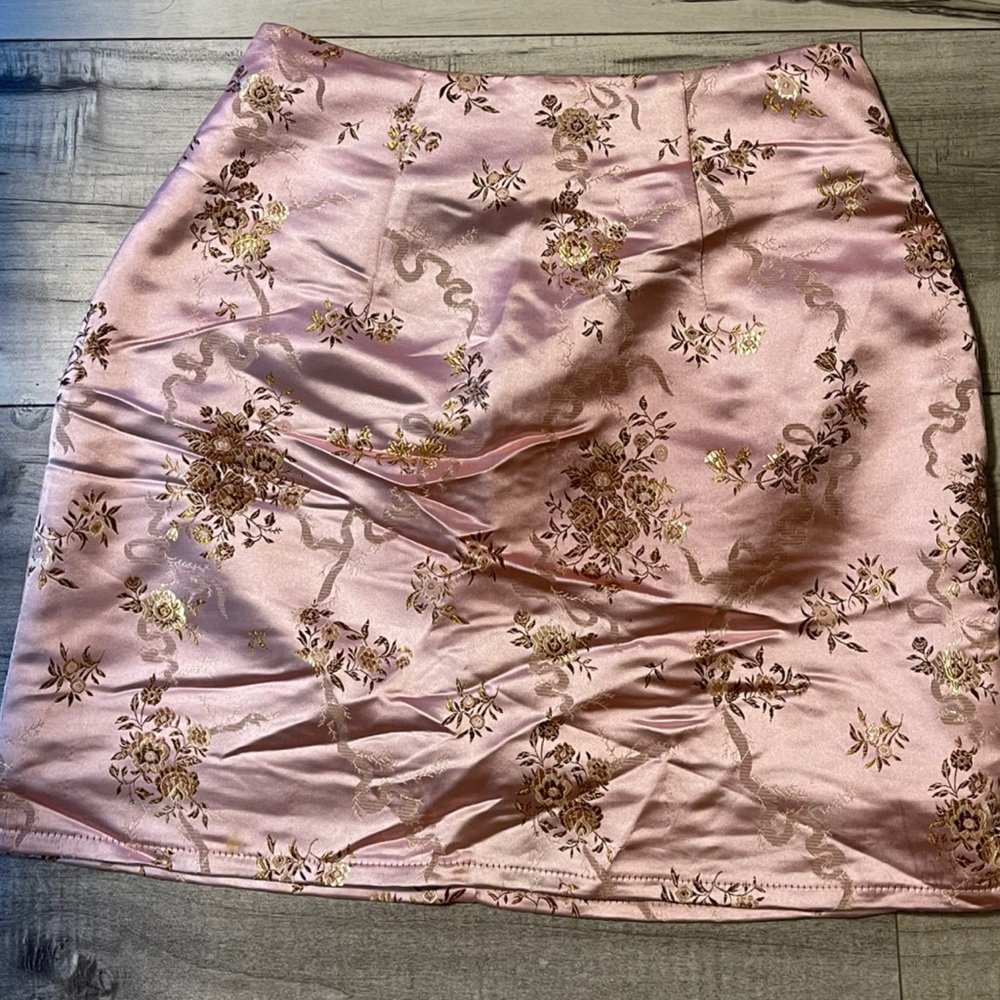 Iamgia pink satin mini skirt size XS